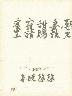 蜜宠甜妻,靳先生请赐教免费阅读正版