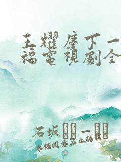 王耀庆下一站幸福电视剧全集