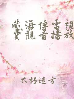 藏海传电视剧免费观看播放