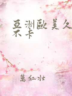 亚洲欧美久久久不卡