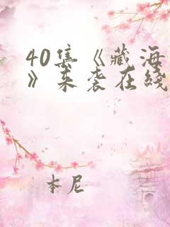 40集《藏海传》来袭在线观看