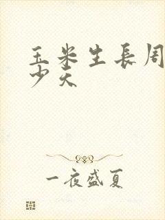 玉米生长周期多少天