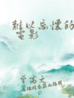 难以忘怀的爱情 电影