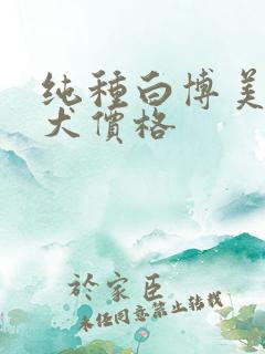 纯种白博美犬幼犬价格
