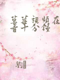 草莓视频在线观看十分钟
