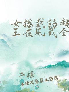 女总裁的超级兵王夜风武全集