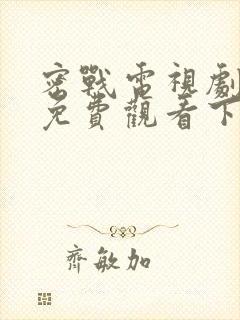 密战电视剧全集免费观看下载 密战电视剧全集免费观看下载