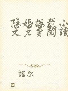 隐婚总裁小说全文免费阅读