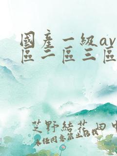 国产一级av一区二区三区