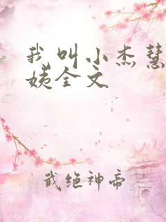 我叫小杰慧琳阿姨全文