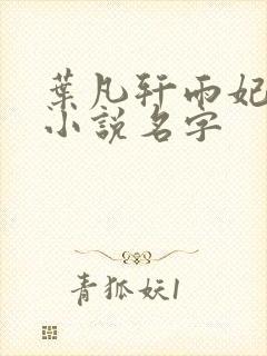 叶凡轩雨妃免费小说名字