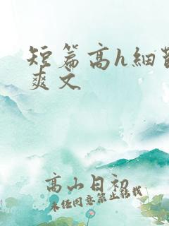 短篇高h细节肉爽文