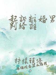 起诉离婚男孩子判给谁