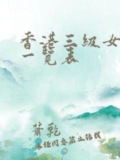 香港三级女演员一览表 香港三级女演员一览表