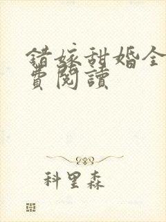 错嫁甜婚全文免费阅读