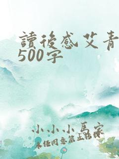 读后感艾青诗选500字