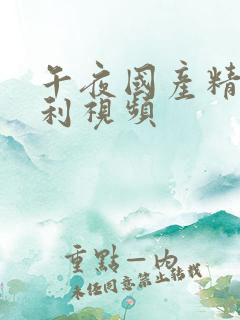 午夜国产精品福利视频