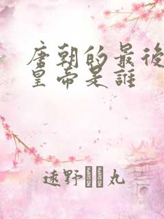 唐朝的最后一位皇帝是谁