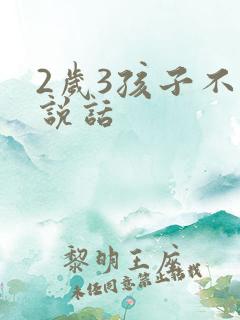 2岁3孩子不肯说话