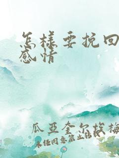 怎样要挽回一段感情