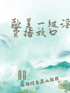 欧美一级淫片免费播放口