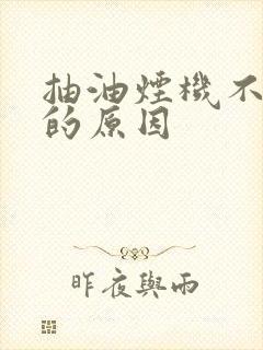 抽油烟机不排烟的原因
