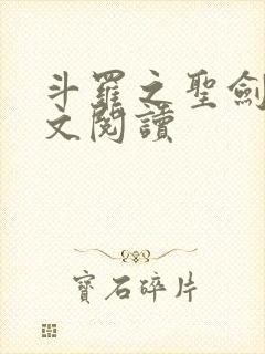 斗罗之圣剑使全文阅读