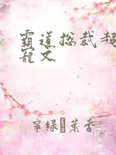 霸道总裁超级甜宠文 霸道总裁超级甜宠文