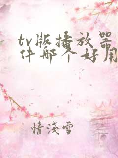 tv版播放器软件哪个好用 tv版播放器软件哪个好用
