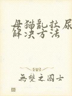 母猫乱拉尿怎么解决方法