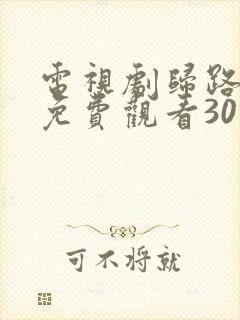 电视剧归路全集免费观看30集完整版