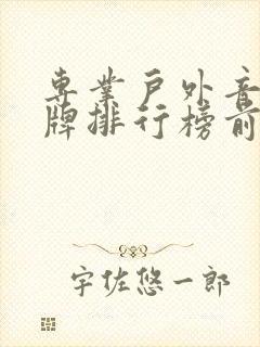 专业户外音响品牌排行榜前十名