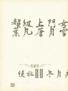 超级上门女婿 叶凡唐月雪小说免费阅读