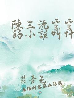 陈三沈霄霄徐莹的小说叫什么名字
