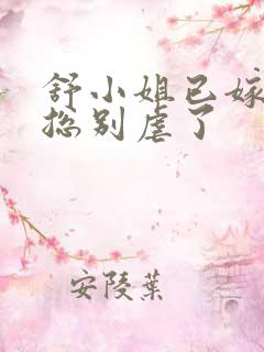 舒小姐已嫁人季总别虐了 舒小姐已嫁人季总别虐了