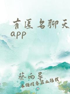 有匿名聊天交友app