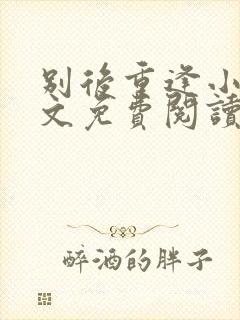 别后重逢小说全文免费阅读po 别后重逢小说全文免费阅读po