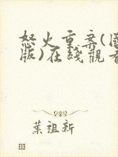 怒火重案(国语版)在线观看