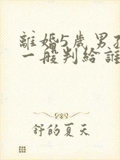 离婚5岁男孩子一般判给谁