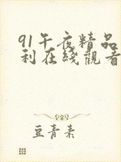 91午夜精品福利在线观看