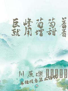 巨峰葡萄着色期就用增甜着色平衡肥
