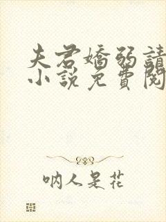 夫君娇弱请小心小说免费阅读全文