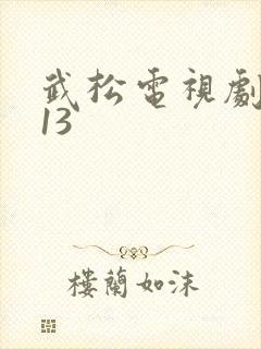 武松电视剧2013 武松电视剧2013