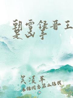 朝雪录晋王案谁是凶手 朝雪录晋王案谁是凶手