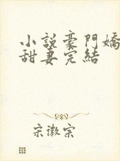 小说豪门娇宠小甜妻完结