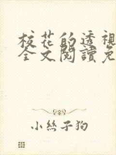 校花的透视保镖全文阅读免费