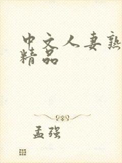 中文人妻熟妇乱精品