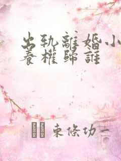 出轨离婚小孩抚养权归谁