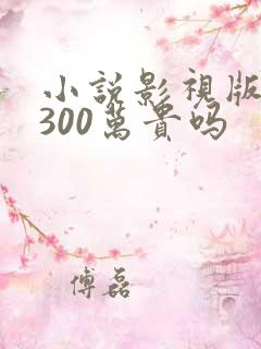 小说影视版权费300万贵吗