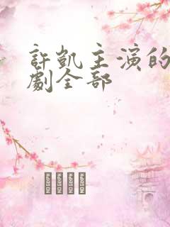 许凯主演的电视剧全部